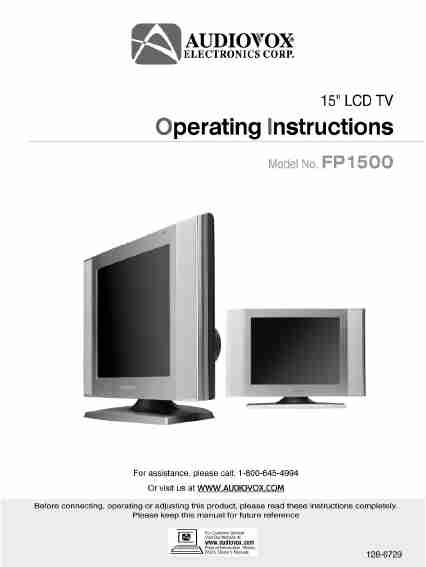 Audiovox Flat Panel Television FP1500-page_pdf